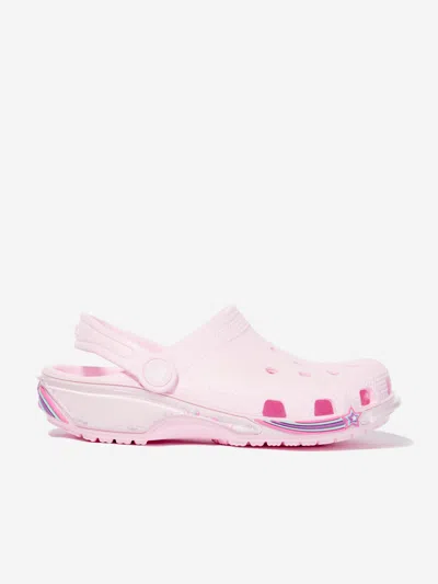 Crocs Kids' Girls Classic Star Sparkle Clog In Pink