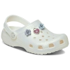 Crocs Girls   Classic Iridescent Charm Clog In Chalk/multi