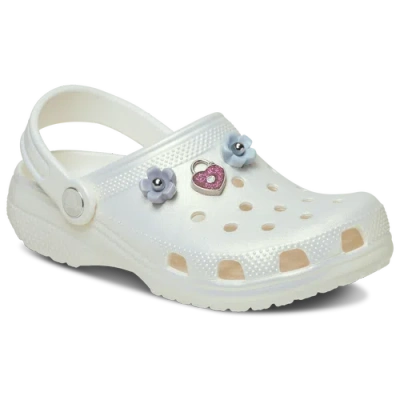 CROCS GIRLS CROCS CLASSIC IRIDESCENT CHARM CLOGS