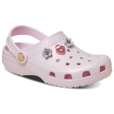 CROCS GIRLS CROCS CLASSIC IRIDESCENT CHARM CLOGS