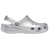 Crocs Girls  Classic Metallic Clogs In Silver Metallic