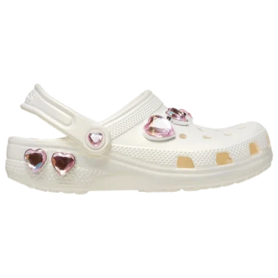 CROCS GIRLS CROCS CROCS CLASSIC IRIDESCENT HEARTS CLOGS