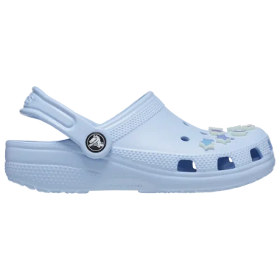 Crocs Kids' Girls   Classic Stars And Moon Clogs In Blue Calcite
