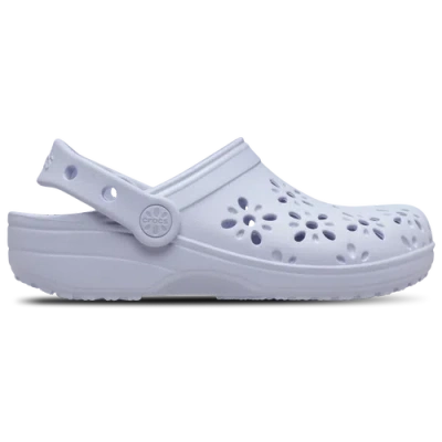 Crocs Kids' Girls   Floral Cutout Clogs In Gray