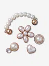 Crocs Girls Dainty Pearl Jewellery Jibbitz™ 5 Pack In Multicoloured