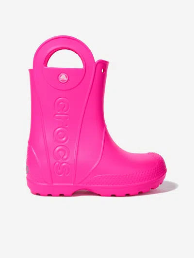 Crocs Kids' Girls Handle It Rain Boots In Pink