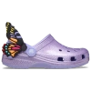 Crocs Toddler Classic Iam Butterfly Clog In Mystic Purple/mystic Purple