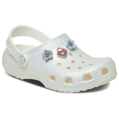 CROCS GIRLS PRESCHOOL CROCS CROCS CLASSIC IRIDESCENT CHARM CLOGS