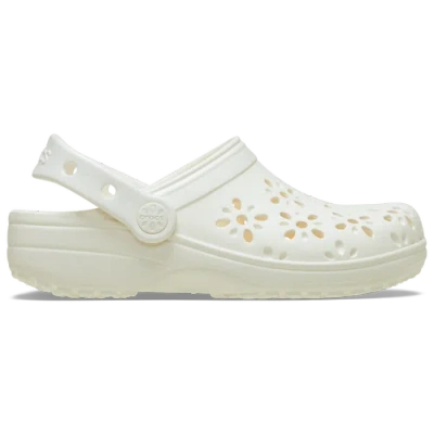 Crocs Kids' Girls Preschool   Floral Cutout Clogs In Chalk