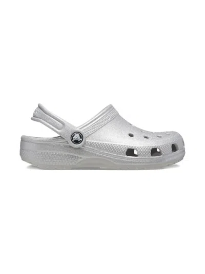 Crocs Kids' Glitter-detail Clogs In Gray