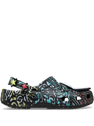 Crocs Graphic-print Sandal In Black
