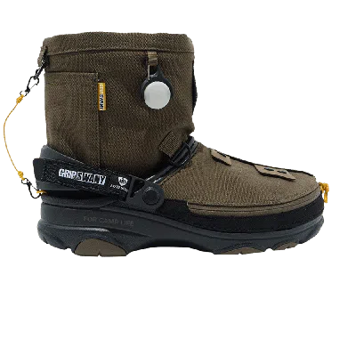 Pre-owned Crocs Grip Swany X Atmos X All-terrain Clog 'olive' In Green