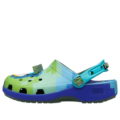 Crocs (gs)  Classic Clog Minecraft Chicken Jockey ‘green Blue'