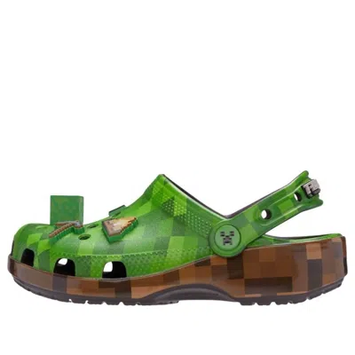 Crocs (gs)  Classic Clog Minecraft Grass Block 'green Brown'