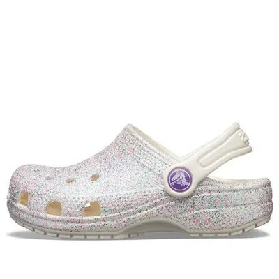 Crocs (gs)  Classic Glitter Clogs 'silver White'