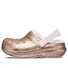 Crocs (gs)  Classic Lined Glitter Clogs 'gold Pink' In Multi