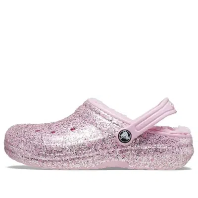 Crocs (gs)  Classic Lined Glitter Clogs 'pink'