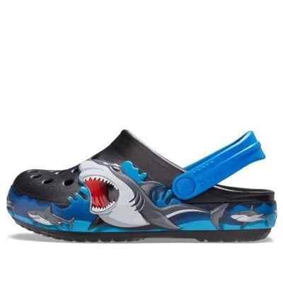 Crocs (gs)  Fun Lab Shark Lights Clogs 'black Grey Blue'
