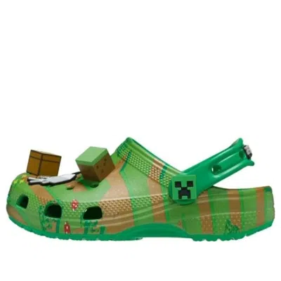 Crocs (gs)  X Minecraft Elevated Lightweight Clog 'green' In Multi