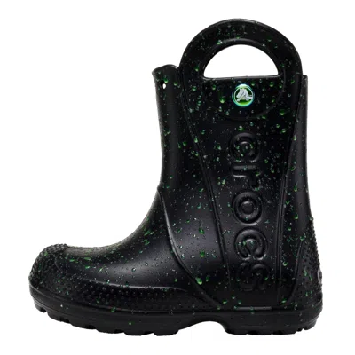 Crocs Kids' Handle It Rain Boot Black Glow In The Dark 210392-001 Toddler