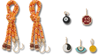 Crocs Hook Laces And Charms Kit Chaussures Unisex Orange (coral) Os
