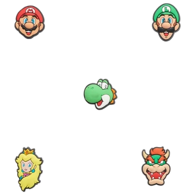 Crocs Jibbitz Charms Super Mario (5-pack) In Multicolor/multi