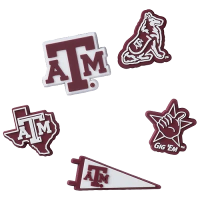 Crocs Jibbitz Texas A&m 5 Pack In Brown