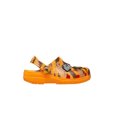 Pre-owned Crocs Jurassic World X Classic Clog Toddler 'orange Zing' | Infant Size 8