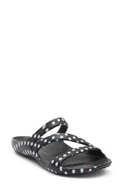Crocs Kadee Ii Polka Dot Slide Sandal In Black