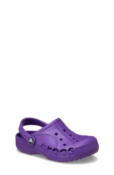 Crocs Kids' Baya Clog In Neon Purple