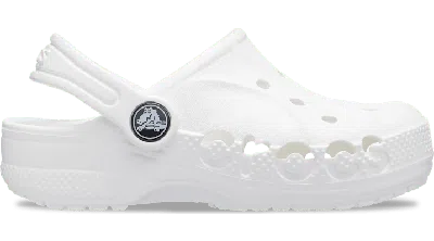 CROCS KIDS' BAYA CLOG; WHITE, J2