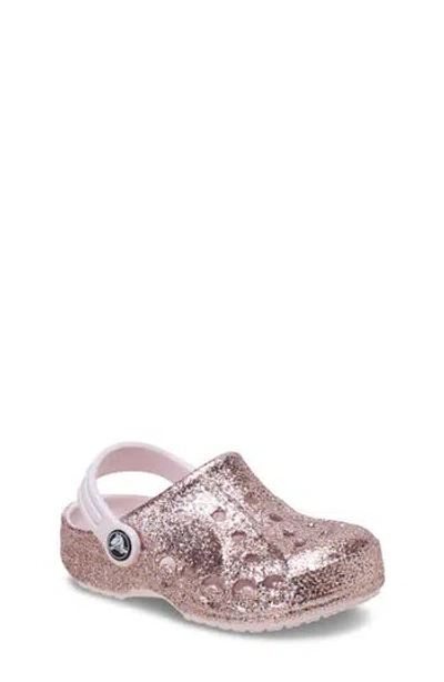 Crocs Kids' Baya Glitter Clog In Pink