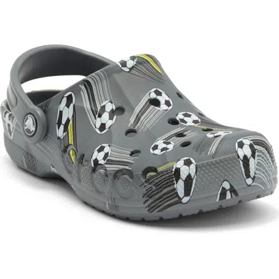 Crocs Kids' Baya Print Clog In Gray