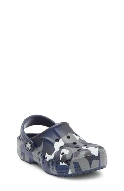 Crocs Kids' Baya Print Clog In Blue