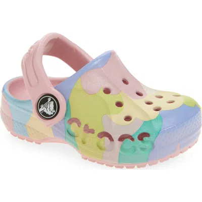 Crocs Kids' Baya Print Clog In Petal Pink