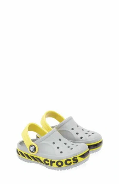 Crocs Kids' Bayaband Racer Clog In Light Grey