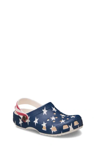 Crocs Toddler Classic American Flag Clog In Blue