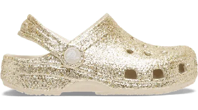 Crocs Kids' Classic Chunky Glitter Clog In Brown