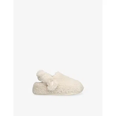 Crocs Beige Kids' Classic Cozzzy Faux-shearling Slippers Eur 27 / 9 Uk In Sand