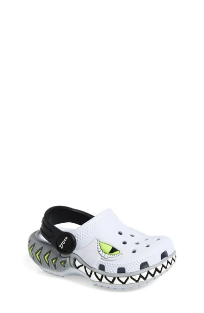 Crocs Babies'  Kids' Classic Creature Lights Clog In White
