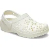 Crocs Kids' Classic Floral Cutout Clog In Chalk