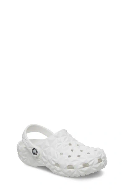 Crocs Kids' Classic Geometric Clog In White