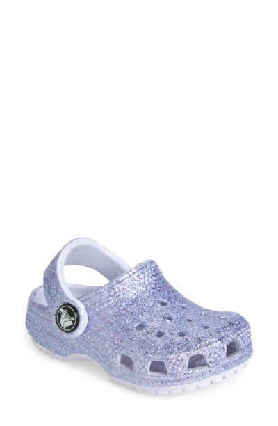 Crocs Kids' Classic Glitter Clog In Frosted Glitter