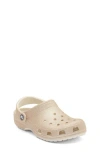 Crocs Kids' Classic Glitter Clog In Neutral