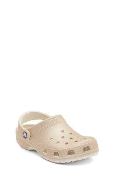 Crocs Kids' Classic Glitter Clog In Neutral | ModeSens