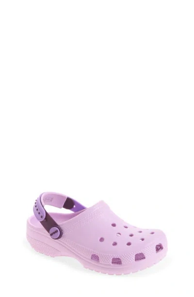 Crocs Kids' Classic Glow Snapback Strap Clog In Purple