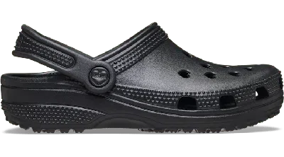 Crocs Kids' Classic Hearts Cut Out Clog In Black