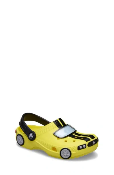 Crocs Kids' Iam Race Car Clogs In Cyber Yellow