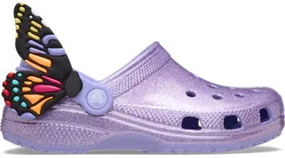 CROCS KIDS’ CLASSIC IAM BUTTERFLY CLOG; MYSTIC PURPLE, J3