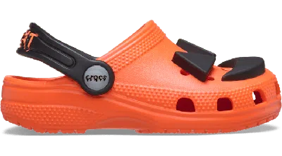 Crocs Kids' Classic Jack O' Lantern Lights Clog In Orange